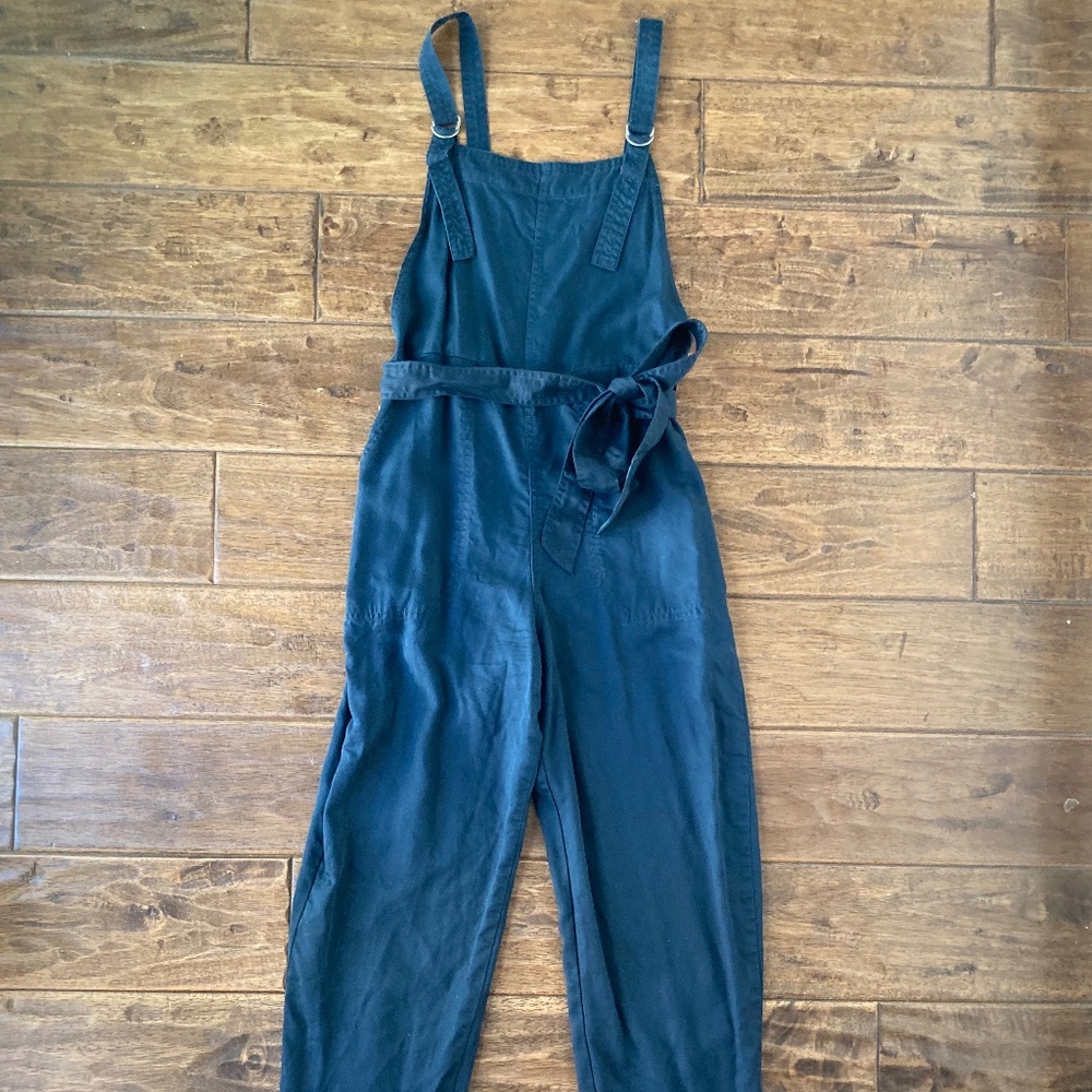 Abercrombie & Fitch Belted Overall Jumpsuit Navy XS Belted Boho Travel
